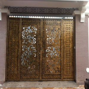 Puerta de Acero Forjado de Estilo Francés Arquitectónico con Recubrimiento en Polvo y Servicio de Soporte de Alta Calidad - Product Image 1