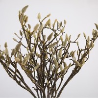 Vente chaude Branche de magnolia artificielle en soie de 87 cm Fleur de bourgeon Polyvalente Maison Noël Saint-Valentin Diplôme Halloween