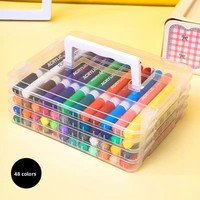 Lot de stylos aquarelles en gros pour usine, 12, 24, 36, 48 couleurs, marqueurs à base d'eau, stylos de peinture pour enfants