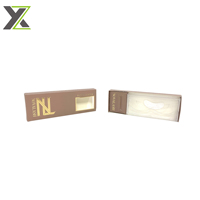 Boîte de base d'emballage de mascara faux cils cosmétiques en feuille d'or personnalisés avec manchon
