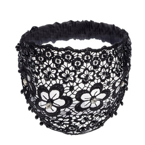 Thanh lịch giả ngọc trai Crochet hoa với tinh thể rộng headbands Trọng lượng nhẹ phụ kiện nữ cho tiệc hollowout thiết kế - Product Image 5