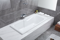 Baignoire en alcôve moderne à 3 murs certifiée CUPC Baignoire de trempage portable d'intérieur pour le Canada 1.8m Prix d'usine Baignoire de trempage intérieure