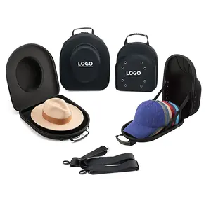 Custom 6/12/24 PCS Hats/Caps Storage Case For Travel Hard Carrying EVA Cap Carrier Case Carrier