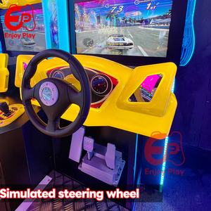 Máquina de Juego de Carreras de Autos Operada con Monedas, Pantalla LCD de 32 Pulgadas, Marco Metálico, Interfaz en Inglés, Aceptador de Billetes, <span class=keywords><strong>Pedales</strong></span> Ajustables, 1 Año de Garantía - Product Image 2