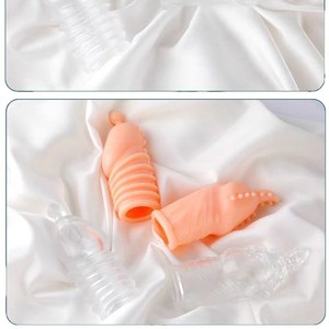 Wolf Fang Sheath <b>TPE</b> Transparent Skin Tone Penis Cover For Male Adult Use - Product Image 3