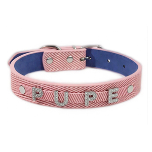 Custom Luxury Charms Diamond Bling Letter Puppy Dog Collar Personalized PU Necklace Rhinestone Free Name Pet Collar with <b>Slide</b> - Product Image 4