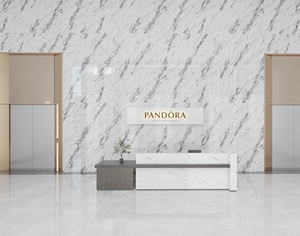 Khổ Lớn calacatta đá cẩm thạch trắng nhìn 3200x1600x6mm đánh bóng Tấm Đá thiêu kết gạch sàn cầu thang ốp tường - Product Image 3