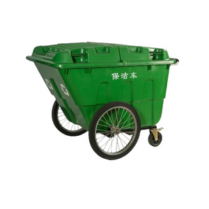 Cleaning Truck 400L Hand Pushed With Wheels <b>Large</b> Capacity Mobile Waste <b>Bin</b> For Outdoor Use - Product Image 4