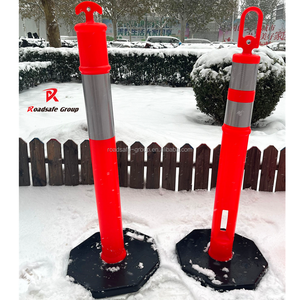 Séparateur de voie routière en plastique pour la sécurité routière au Canada et en <span class=keywords><strong>Australie</strong></span>, délimiteur de 6 kg et 8 kg, poteaux en PE, bornes de signalisation - Product Image 1