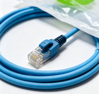 Câbles de communication Ethernet haute vitesse multicolores, câbles RJ45 Cat6 ultra-minces en cuivre bleu non blindés sur mesure