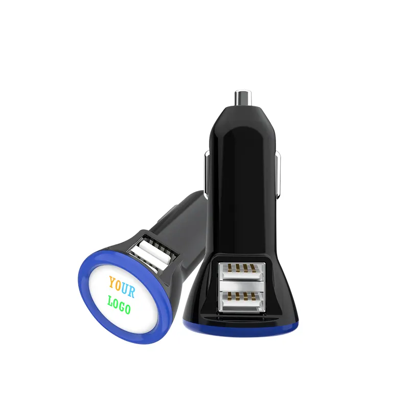 12 V Mini Usb 2.1 A Output Cell Phone Usb Port In Car Charger Adapter Cigarette Lighter USB Outlet With Led Light