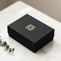 Boîte cadeau rigide en deux parties avec logo personnalisé, design élégant et moderne, impression 4C pour l'emballage de bijoux et de montres haut de gamme