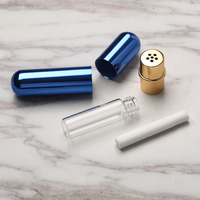 Bouteille d'aromathérapie en métal de 5 ml avec mèche en coton, inhalateur nasal, mini flacon de parfum, impression personnalisée
