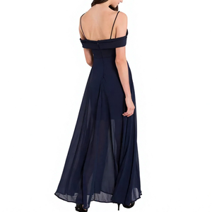 Nuevo Vestido Maxi de Gasa con Hombros Descubiertos y Abertura Alta, Vestido Formal de Noche para Mujer - Product Image 2