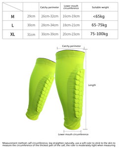 En gros, Genouillère anti-choc, Manchon de compression du mollet en nid d'abeille, Protège-tibias de <span class=keywords><strong>football</strong></span> - Product Image 6