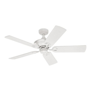 Vintage-style <b>ceiling</b> fan with silent operation, 5 MDF blades, white, 3-speed, zippered - Product Image 1