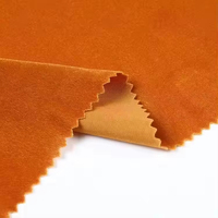 Tissu de doublure pour vêtements en velours 5000, 100% polyester, teint en orange, non élastique, couleur personnalisée, prix d'usine