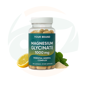 Privé Aanbod Volwassenen Biologische Voedingskwaliteit Magnesiumglycinaat Capsules Antioxidant ter Ondersteuning van de Gezondheid van Botten, Gewrichten en Hart - Product Image 1