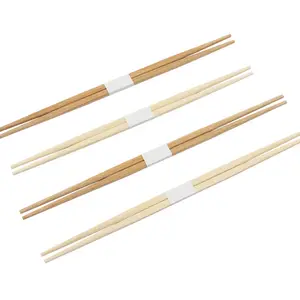 Baguettes en bambou à double usage 2 points, ranchu premium style japonais hashi avec emballage en papier personnalisé pour sushi