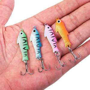 Señuelo de Pesca SNEDA que Brilla en la Oscuridad, 5.91cm/7.08g, Señuelo Metálico para Pesca en Hielo, Hundimiento Lento, 4 Colores, Anzuelo Triple para Todas las Capas de Agua - Product Image 2