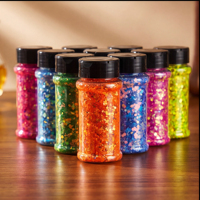 Paillettes holographiques en vrac, paillettes pour gobelets à effet globe de neige, formes mélangées pour la décoration de Noël