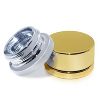 Pot en verre de luxe pour crème cosmétique, 5 ml, 10 ml, 1 oz, 30 g, 50 g, 100 g, 200 g, pot en verre argenté ou doré avec couvercle