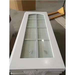 باب داخلي مزدوج متأرجح من الخشب الصلب على الطراز الأوروبي مع إدراجات زجاجية لغرفة المعيشة - Product Image 6