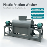Équipement de lavage par friction pour le recyclage du plastique, laveuse à friction haute vitesse pour plastique ODM