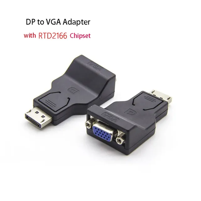 DP to VGA Converter Graphics Card Adapter Extend Cable Splitter for PC Laptop Monitor