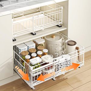 Système de rangement extensible pour placard : étagères coulissantes, paniers pliables pour vêtements, organiseurs de tiroirs pour armoire - Product Image 1
