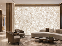Dalle de pierre semi-précieuse en agate blanche rétroéclairée pour panneau mural LED, comptoir de bar, plateau de table, dessus de vanité, surface décorative