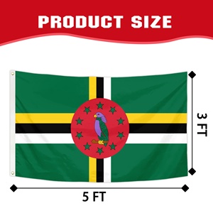 Professioneller Werbedruck Digitaldruck 3x5FT Maßgefertigte Flagge Dominikanische Nationalflagge Commonwealth of Dominica Papagei Polyester - Product Image 2