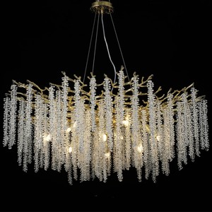 <span class=keywords><strong>Lustre</strong></span> contemporain moderne en forme de branche d'arbre, luminaire suspendu en cristal de luxe pour cuisine, chambre à coucher, salon - Product Image 4