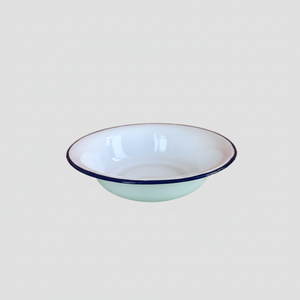 CASAMAX WL AU-1001-8 Piastra Metallica - Diametro 20cm - Finitura bianca elegante con bordo blu navy - Product Image 2