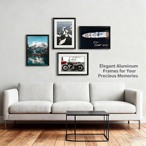 Affiche <span class=keywords><strong>Cadre</strong></span> Photo A1 A2 A3 A4 Noir Or Argent Métal Alliage D'aluminium Mur <span class=keywords><strong>Cadre</strong></span> Photo Art <span class=keywords><strong>Cadre</strong></span> avec Plexiglas - Product Image 2