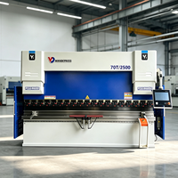 Presse plieuse électro-hydraulique servo CNC de 70 tonnes et 2500 mm pour tôles métalliques à vendre