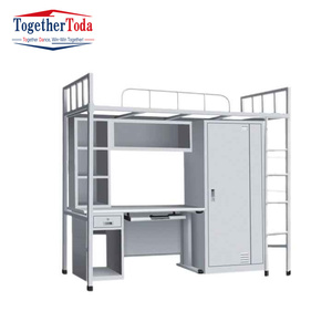 Lits superposés doubles en acier pour les dortoirs scolaires, les chambres d'étudiants, les hôpitaux - Product Image 1