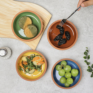 Tazón <span class=keywords><strong>de</strong></span> Terracota Creativo para Cena, Tazón <span class=keywords><strong>de</strong></span> Barro Personalizado para Servir Ensaladas, Tazón Redondo para Postres, OEM ODM - Product Image 4