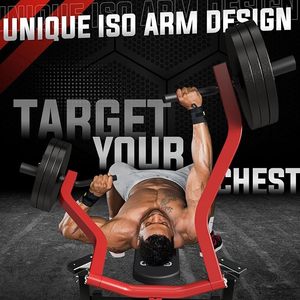 Wellshow Poitrine Presse Machine <span class=keywords><strong>Banc</strong></span> de Presse avec Bras Indépendants Réglable Plat Inclinaison <span class=keywords><strong>Banc</strong></span> pour Poitrine AB Workouts - Product Image 6