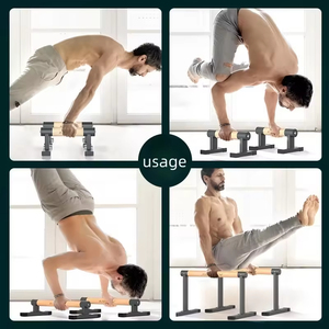 Parallettes en bois pour callisthénie, équipement de fitness, barres de pompes, ensembles de pompes pour la gymnastique à domicile - Product Image 6