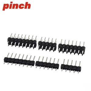 Conector de pines de 2.54 mm de paso, 1 fila, 10 posiciones, inserto de cobre, material PBT para conexión de placas PCB - Product Image 2