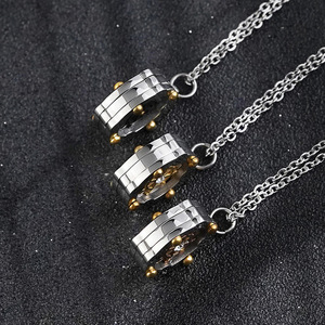 Colliers pendentifs Hip Hop Star Chart Rudder en acier inoxydable, étanches et inaltérables, bijoux de mode pour hommes et femmes, vente en gros - Product Image 5