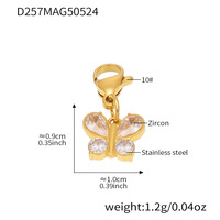 Pendentif DIY pour femme en gros, tendance, hypoallergénique, en acier inoxydable, zircon, breloque cœur/étoile, plaqué or par placage sous vide