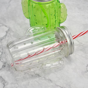 Promoción: Vaso de Vidrio Personalizado para Cócteles con Diseño de Cactus, Apto para Lavavajillas, de Vidrio Sodocálcico, para Bares, Clubes, Fiestas Temáticas Mexicanas, Jugos, Margaritas, 16 oz - Product Image 3