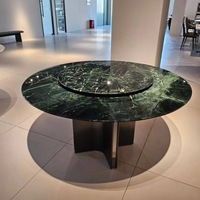 Moderner großer blumen grüner Luxus-Esstisch Runde Massivholz beine 2-Sitzer High-End Feel Home Wohnzimmer