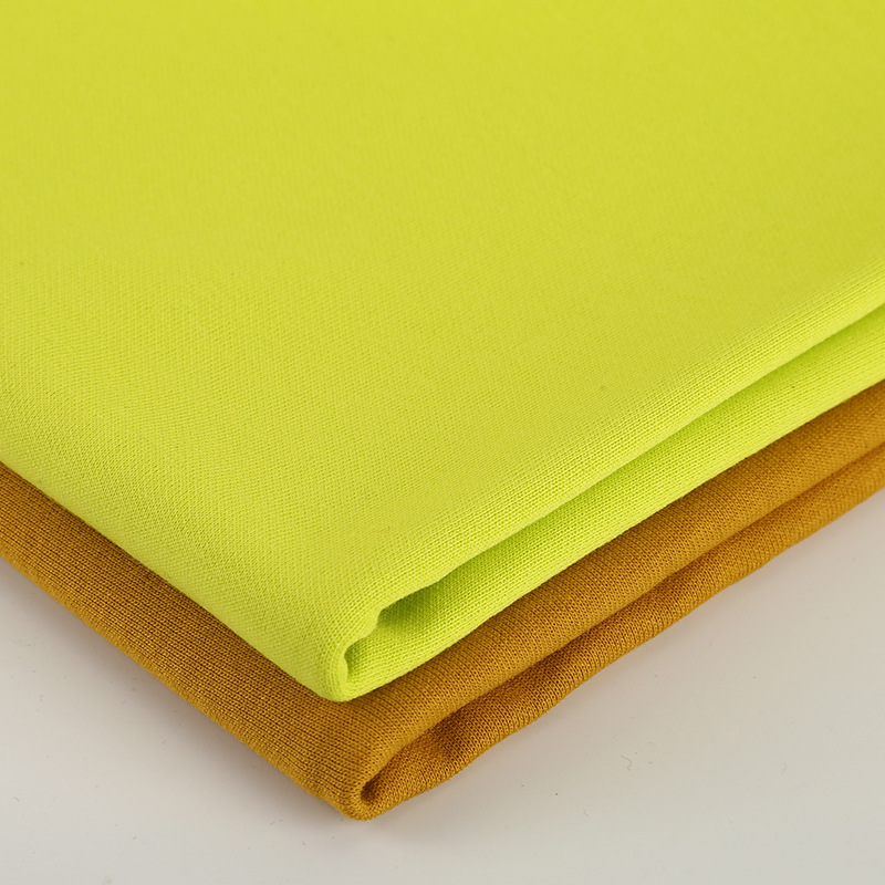 Buy Fabric From China 400gsm Polyester Knit Fabric Polyester Spandex Orange Repreve Recycled Span Knitting scuba Fabric