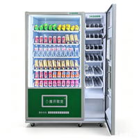 Distributeur automatique intelligent réfrigéré, avec autocollants personnalisables, pour boissons froides et en-cas