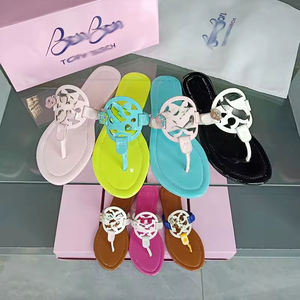 Chanclas <span class=keywords><strong>de</strong></span> Piel Sintética Ligeras y Transpirables para Mujer, Sandalias Planas Casuales <span class=keywords><strong>de</strong></span> Verano, Chanclas para Mujer, Sandalias Femme - Product Image 1