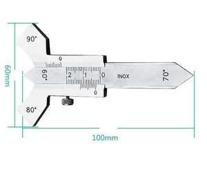 Jauge de soudage de haute précision de qualité industrielle 0-20mm | Outil de mesure en acier inoxydable pour la fabrication et la réparation des métaux - Product Image 4