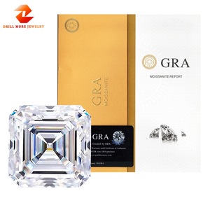 GRA Moissanite Asscher Cut D Color VVS Clarity Loose Stone For Jewelry Making - Product Image 1